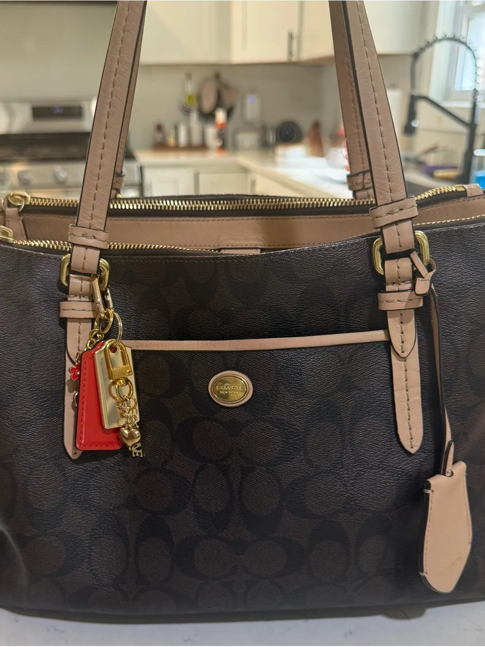Vintage Coach Peyton Double Zip Carryall